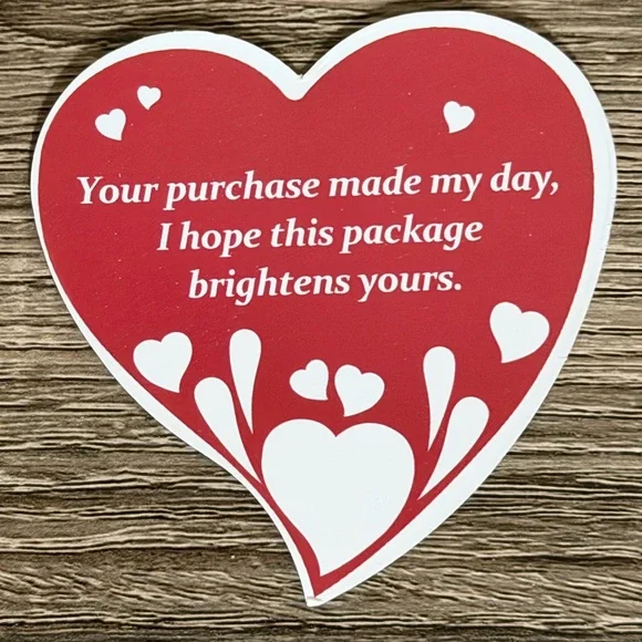 (50) YOU ARE THE HEART OF MY BUSINESS Appreciation Thankyou Cards - Picture 4 of 6